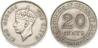 Malaya 20 Cents Georg VI., 1937-1951 -