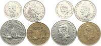 Französisch Polynesien & Neukaledonien div. Francs Lot von 4 Münzen -