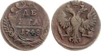 Russland Denga (1/2 Kopeke) 1748 Elisabeth Petrowna (1741-1761) fss 7.69 &pound;  +  17.09 &pound; shipping