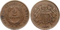 USA 2 Cents 1864 breite Variante ss-vz 32.47 &pound;  +  17.09 &pound; shipping