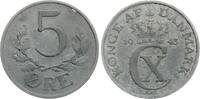 D&auml;nemark 5 &Oslash;re 1943 N Christian X. ss 2.56 &pound;  +  17.09 &pound; shipping