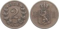 Norwegen 2 &Oslash;re 1899 Oskar II. fss 6.84 &pound;  +  17.09 &pound; shipping