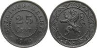 Belgien 25 Centimes Albert I., 1909-1934 -