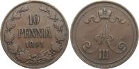 Finnland 10 Penniä Alexander III (Russland) -