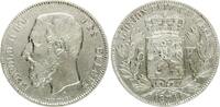Belgien 5 Francs Leopold II., 1865-1909 -