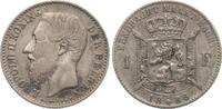 Belgien 1 Franc Leopold II., 1865-1909, besseres Jahr -