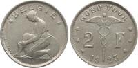 Belgien 2 Francs Albert I., 1909-1934 -