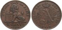 Belgien 2 Centimes Albert I., 1909-1934 -