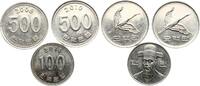Korea (Süd) Lot von 3 Kursmünzen -