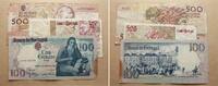 Portugal div. Escudos Lot von 3 gebrauchten Banknoten -