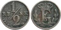 Dänemark 1/2 Skilling Frederik VII., 1/2 Rigsbankskilling, Belegexemplar -