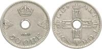 Norwegen 50 Øre Håakon VII., mit Loch in der Mitte -