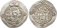 Drachme 590-628 Sassaniden Xusro II., kleines Prachtexemplar! vz+