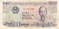 Viet Nam 2000 Dong 2000 Dong Viet Nam 1988 -