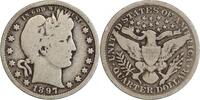 Etats - Unis Argent 1/4 Dollar 1897 1/4 Dollar Barber - Etats-Unis Argen... 27.93 &pound;  +  30.04 &pound; shipping