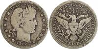 Etats - Unis Argent 1/4 Dollar 1912 1/4 Dollar Barber - Etats-Unis Argen... 17.77 &pound;  +  30.04 &pound; shipping