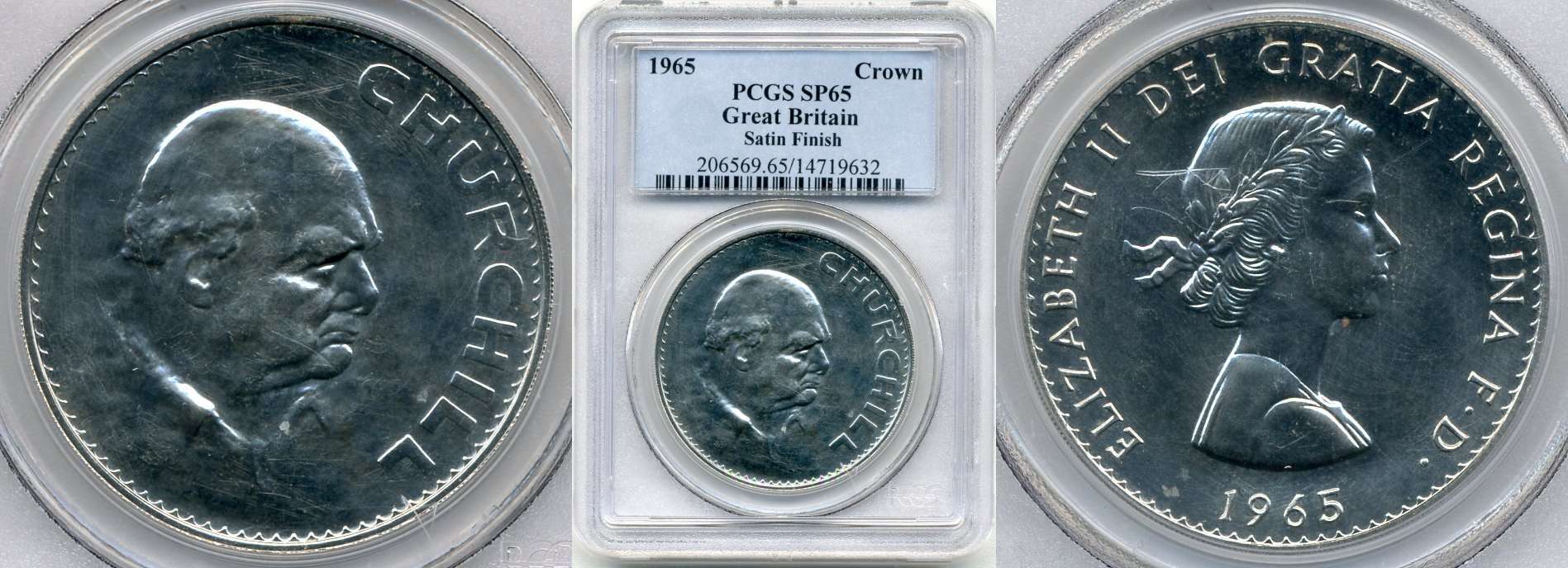 1965 Crown 1965 S 4144 Churchill V.I.P. Great Britain SP65 PCGS