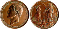 Belgium Medaille Bronze Belgium table bronze medal 1863 from L. Vienna Leopold I XF -