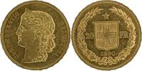 Swiss Schweiz 20 Francs Switzerland 20 Francs 1896 B XF+ KM#31 -