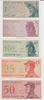 Indonesien Indonesia Banknotes Set 1 Sen ,5 Sen, 10 Sen, 25 Indonesia Banknotes Set 1 Sen ,5 Sen, 10 Sen, 25 Sen, 50 Sen 1964 UNC Pick#92a -