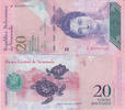 Venezuela 20 Bolivares Venezuela 20 Bolivares 19.08.2014 Luisa Caceres de Arismendi Pick#91 UNC -