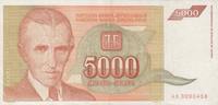 Jugoslavien 5000 Dinara 1993 Yugoslavia 5000 Dinara 1993 KM#128 XF UNC 2.60 £  +  17.34 £ shipping