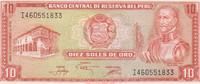 Peru 10 Soles 17.11.1976 Peru 10 Soles 17.11.1976 Pick#133 UNC UNC 4.33 £  +  17.34 £ shipping