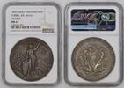 SCHWISS SHOOTING GLARUS FEST MEDAL Swiss 1892 Silver Shooting Medal Glarus R#808b M#432 Mintage : 3375 MS-61 -
