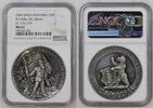 SHOOTING MEDAL FEST ST. GALLEN Swiss 1895 Shooting Medal Cantons St. Gallen Silver MS-62 RRR Mintage: 800 -