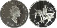 15 Dollars 1992 Canada Canada 15 Dollars 1992 Olympic Games  Turnen Hochsprung Eislauf Proof