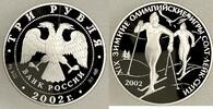 Russland 3 Rubel Russland Russia 3 Rubel 2002 Ski Olympia Salt Lake City in Original Münzkapsel! -