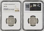 HUNGARY 6K Hungary 6 Krajczar 1672 Leopold I NGC AU55 AJ#116 Very Rare -