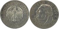 Germany 5 Reichsmark Germany 3 Reich 5 Reichsmark 1933 G Martin Luther XF J#353 Very Rare! -