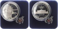 USA 1 Dollar 1995 Gedenkstätte Gettysburg - Civil War Proof in Box+  Zertifikat