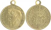 Frankreich Bronzemedaille, vergoldet Napoleon III. 1852-1871 -