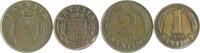 Lettland Lot von 2 Stücken Erste Republik 1918-1939 -