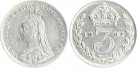 Großbritannien 3 Pence Victoria 1837-1901 -