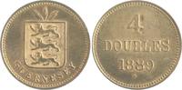 Guernsey 4 Doubles Victoria 1837-1901 -