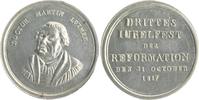 Reformation Bronzemedaille, versilbert a.d. 3. Jubelfest der Reformation -
