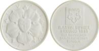 Reformation Weiße Porzellanmedaille (Meissen) a.d. Luther-Ehrung der DDR -