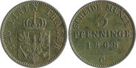 Preussen 3 Pfennig Wilhelm I. 1861-1888 -