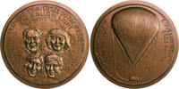 Frankreich Kupfermedaille (v. Luthringer) auf die erste Pazifik-Überquerung im Freiballon -