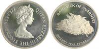 Guernsey 25 Pence a.i. 25jähriges Regierungsjubiläum -