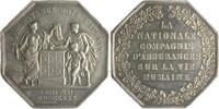 Frankreich Silbermedaille, achteckig a.d. 1831 gegr. Nationale Lebensversicherung -