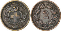 Schweiz 2 Rappen 1888 B ss-vz 34.68 £  +  10.40 £ shipping