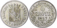 Bremen, Stadt 6 Grote 1857 ss+ 29.62 &pound;  +  15.23 &pound; shipping