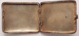 Europe early 20th cent. Erotic cigarette case, silver and enamel. Hallmarked J ,985