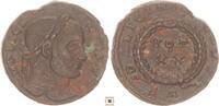 Roman Empire follis Licinius I., D N LICINI AVGVSTI VOT/XX within laurel wreath -
