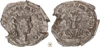 Roman Empire AR Antoninianus Gallien, GERMANICVS MAXIMVS /!/ trophy, two captives at base -