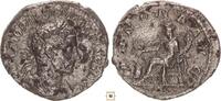 Roman Empire AR denarius Macrinus, ANNONA AVG, Annona seated -